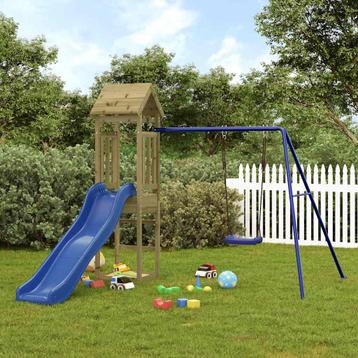 vidaXL Speelhuis geïmpregneerd grenenhout, Kinderen en Baby's, Speelgoed | Buiten | Speeltoestellen, Verzenden, Nieuw