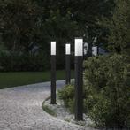 vidaXL Bolderverlichting met sensor 3 stuks 80 cm Zwart IP44, Verzenden