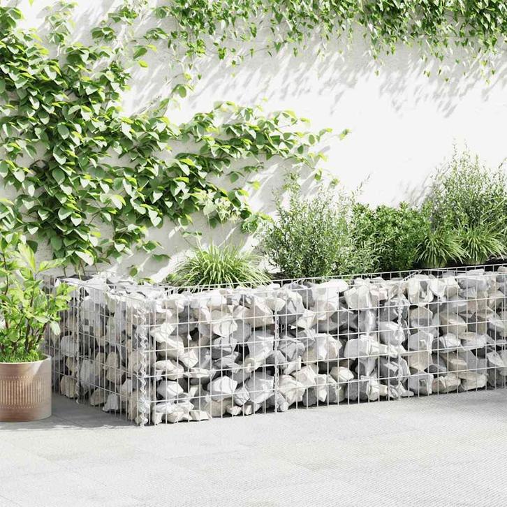 vidaXL Gabion mand 300x30x50 cm gegalvaniseerd staal, Tuin en Terras, Tuinhekken en Hekwerk, Nieuw, Verzenden