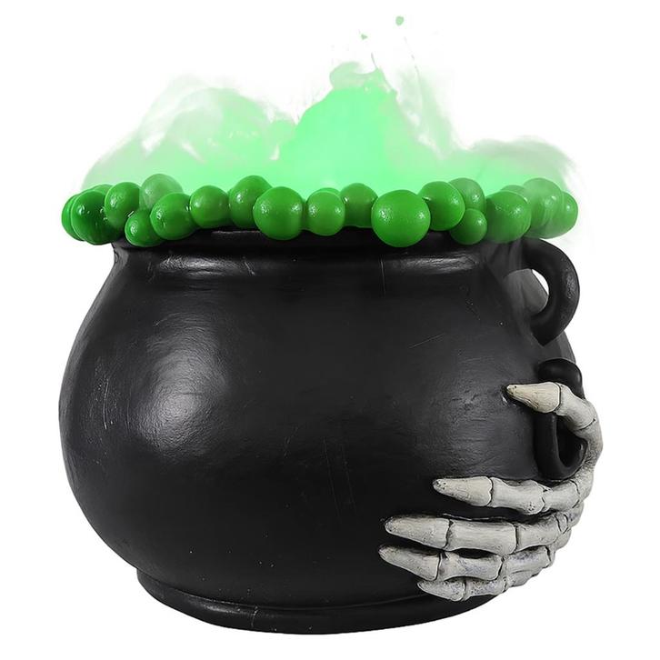 Halloween Heksenketel Met Licht En Mistmaker 30x21 Cm, Hobby en Vrije tijd, Feestartikelen