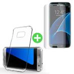 Samsung Galaxy S7 Edge Transparant TPU Hoesje + Screen, Télécoms, Téléphonie mobile | Housses, Coques & Façades | Marques Autre