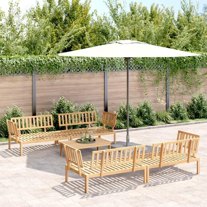 vidaXL 5-delige Loungeset pallet massief acaciahout, Tuin en Terras, Tuinsets en Loungesets, Nieuw, Verzenden