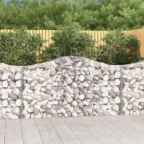 vidaXL Schanskorven 8 st gewelfd 200x30x100/120 cm ijzer, Tuin en Terras, Bloempotten, Nieuw, Verzenden