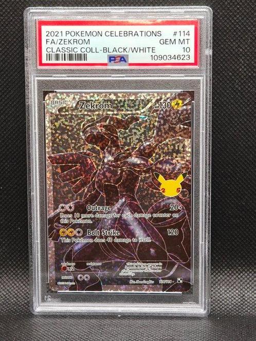 Pokémon - 1 Graded card - PSA 10 GEM MINT Zekrom 114/114, Hobby en Vrije tijd, Verzamelkaartspellen | Pokémon