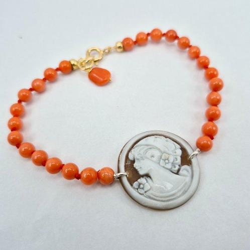Bloedkoraal - Verguld, Zilver - Armband - MIDDELLANDSE ZEE, Verzamelen, Dierenverzamelingen