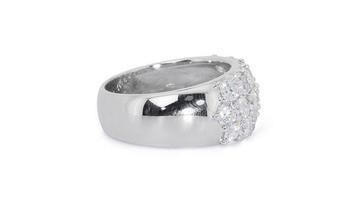 Bague - 18 carats Or blanc - 2.20ct. tw. Diamant (Naturelle)