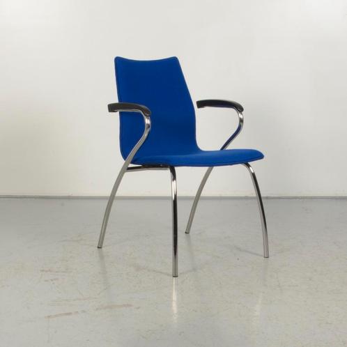 Vergaderstoel Vepa - Blauw - Stapelbaar, Huis en Inrichting, Stoelen, Gebruikt, Ophalen of Verzenden