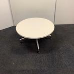 Herman Miller ronde design tafel, Ø 80 cm, wit blad - grijze