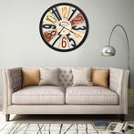vidaXL Wandklok 60 cm metaal meerkleurig, Huis en Inrichting, Woonaccessoires | Klokken, Verzenden, Nieuw