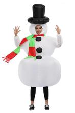 KIMU® Opblaas Kostuum Sneeuwpop Opblaasbaar Pak Sneeuwpoppak, Ophalen of Verzenden