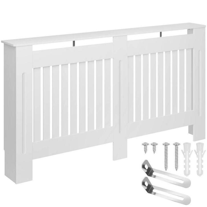 tectake Radiatorombouw Vila, in lamellenontwerp, met plank -, Doe-het-zelf en Bouw, Verwarming en Radiatoren, Verzenden