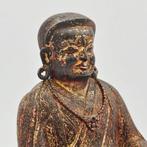 Oud Nepalese of Tibetaans Verguld brons Belangrijke zittende, Antiek en Kunst