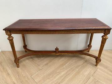 Banc d’entrée - Acajou, Bois, Plaqué or - Halbank / table de