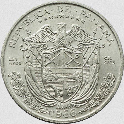 Panama. 1 Balboa 1966, Postzegels en Munten, Munten | Europa | Niet-Euromunten