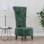 vidaXL Chaise à dossier haut vert foncé velours, Maison & Meubles, Verzenden, Neuf