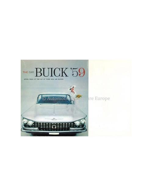 1959 BUICK PROGRAMMA BROCHURE ENGELS, Boeken, Auto's | Folders en Tijdschriften
