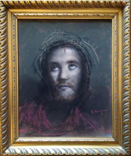 Roberto Carignani (1894-1975) - Volto di Cristo, Antiek en Kunst, Kunst | Schilderijen | Klassiek