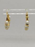 Boucles doreilles cerceau - 18 carats Or jaune Perle