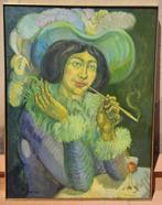 Europese school (XX) - Femme en bleu, Antiek en Kunst, Kunst | Schilderijen | Klassiek