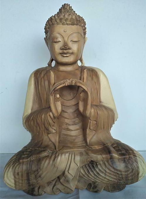 Suar houten boeddha beelden uit Bali-indonesie, Huis en Inrichting, Woonaccessoires | Boeddhabeelden, Ophalen of Verzenden