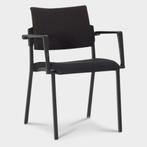 vergaderstoel Beta, zwart, 4-poot onderstel, Huis en Inrichting, Stoelen, Ophalen of Verzenden, Gebruikt