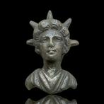 Oud-Romeins Zilveren buste van Sol Invictus (Zonder, Antiek en Kunst