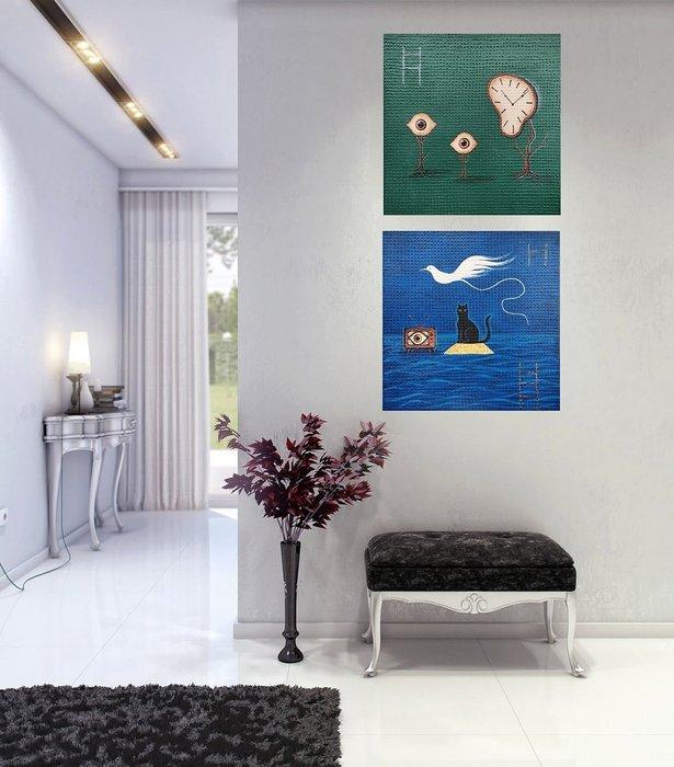 Lana Pokhoday (1987) - EXISTENZ | A Diptych Reflection., Antiek en Kunst, Kunst | Schilderijen | Modern