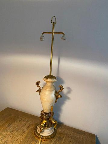 Lampe - Albâtre, Laiton