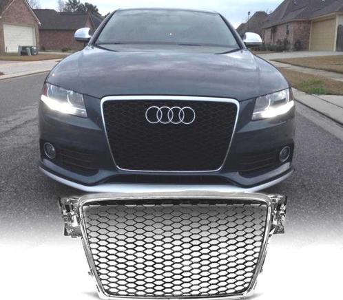 CALANDRE AUDI A4 B8 08-11 LOOK RS CHROMÉ, Auto-onderdelen, Carrosserie, Verzenden