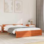 vidaXL Bedframe Wasbruin 140 x 190 cm Massief grenenhout, Verzenden, Nieuw