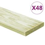 vidaXL Terrasplanken 48 st 5,76 m² 1 m massief grenenhout, Doe-het-zelf en Bouw, Nieuw, Verzenden