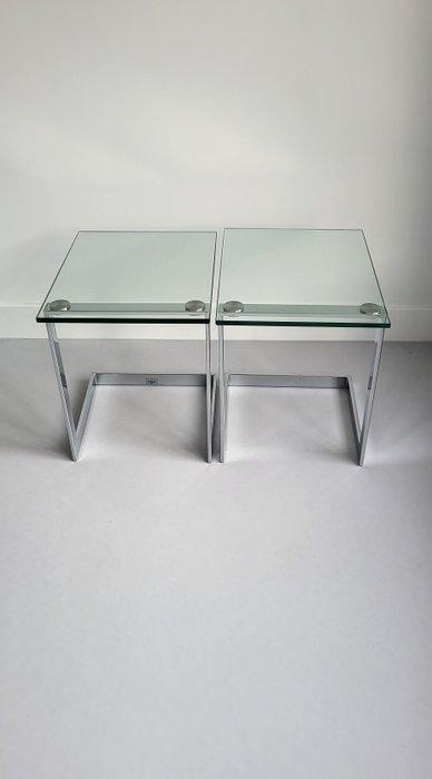 Gebra - Bijzettafel (2) - Gehard glas/veiligheidsglas, Antiek en Kunst, Antiek | Meubels | Stoelen en Sofa's