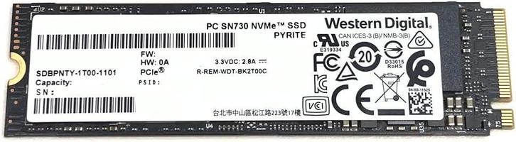 Western Digital SN730 (SED) 512GB SSD Gebruikt, Computers en Software, Pc- en Netwerkkabels, Zo goed als nieuw, Ophalen of Verzenden