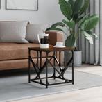 vidaXL Salontafel 45x45x47,5 cm bewerkt hout bruin, Huis en Inrichting, Tafels | Salontafels, Verzenden, Nieuw