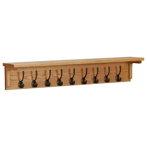 vidaXL Porte-manteau 90x16x16 cm Bois de chêne massif, Maison & Meubles, Accessoires pour la Maison | Portemanteaux, Neuf, Envoi