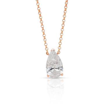 Collier avec pendentif - 18 carats Or rose -  4.01ct. tw.