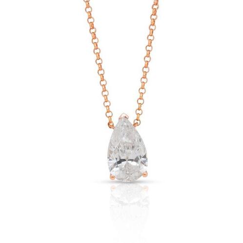 Collier avec pendentif - 18 carats Or rose -  4.01ct. tw., Handtassen en Accessoires, Antieke sieraden