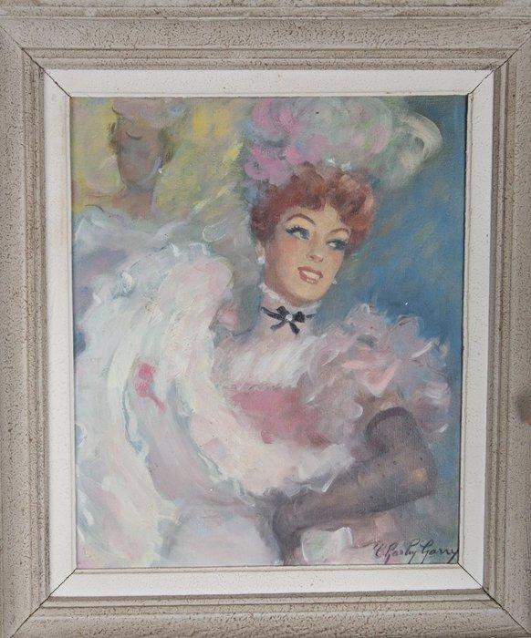 Charley Garry (1891–1973) - Danseuse de French Cancan,, Antiek en Kunst, Kunst | Schilderijen | Klassiek
