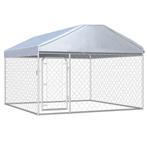 vidaXL Hondenkennel voor buiten met dak 200x200x135 cm, Verzenden, Nieuw