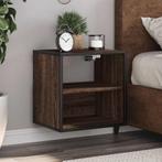 vidaXL Nachtkastjes 2st wandgemonteerd 40x31x39,5cm bruin, Huis en Inrichting, Slaapkamer | Nachtkastjes, Verzenden, Nieuw