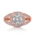 Zonder Minimumprijs - Ring - 18 karaat Roségoud -  2.09ct., Bijoux, Sacs & Beauté, Bagues