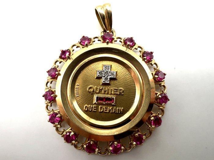 A. Augis - Hanger - 18 karaat Geel goud - 0.02ct. tw., Bijoux, Sacs & Beauté, Bijoux anciens