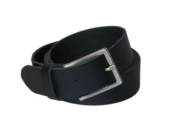 Extra lange zwarte 100% Leren kwaliteits riem 3cm breed, Verzenden