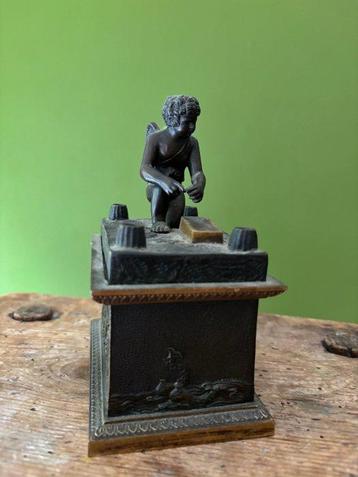 Encrier - Charles X - Bronze, Doré