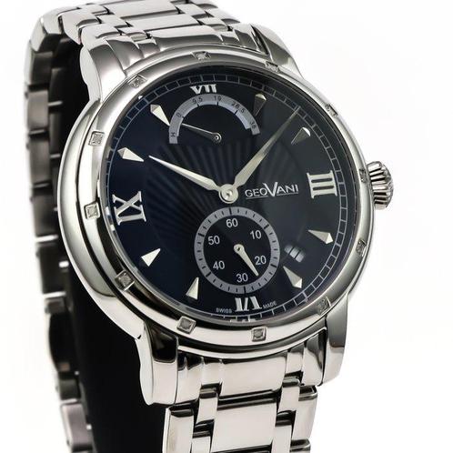 GEOVANI - Swiss Automatic Diamond Watch - GORA595-SS-D-3 -, Handtassen en Accessoires, Horloges | Heren