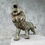 Figuur - NO RESERVE PRICE - Roaring Lion Sculpture - Brons, Antiek en Kunst, Curiosa en Brocante