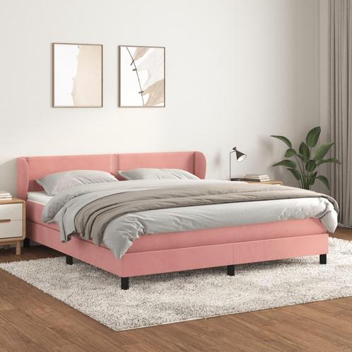 vidaXL Sommier Ã  lattes de lit avec matelas Rose, Huis en Inrichting, Slaapkamer | Bedden, Verzenden