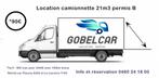 Location camionnette 21m3 + Hayon 90€ 24h 150 Km Inclus, Véhicule de déménagement ou Véhicule utilitaire
