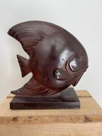 sculptuur, Poisson Discus art déco - 18 cm - Gepatineerd