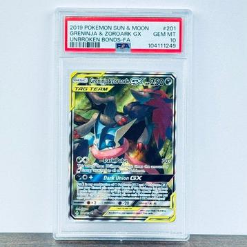 Pokémon Graded card - Greninja & Zoroark GX Unbroken Bonds